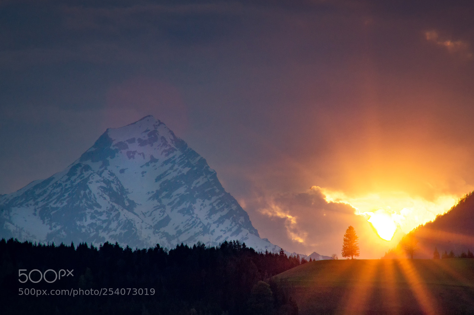 Sony SLT-A58 sample photo. Mountain sunset. photography