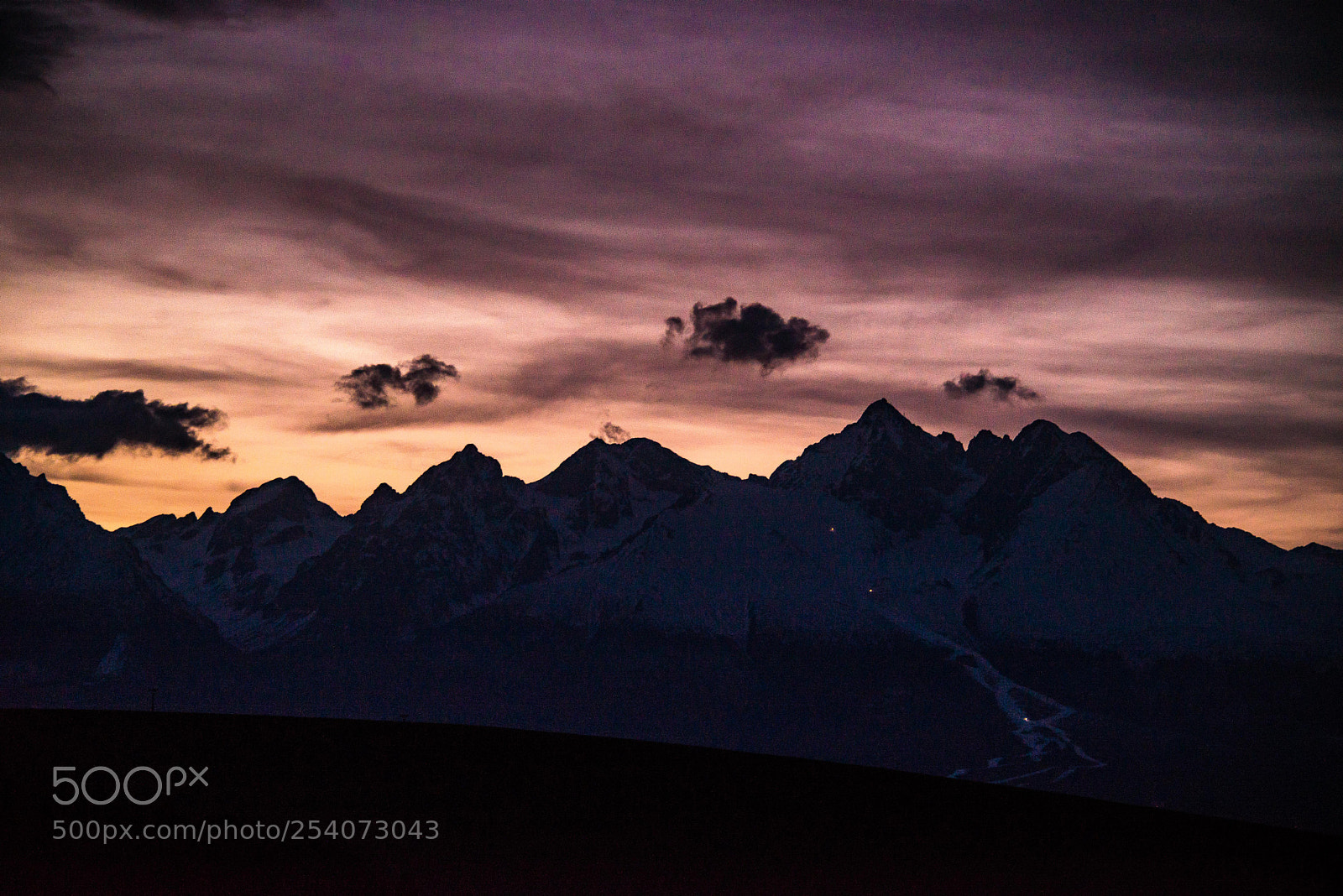 Nikon D610 sample photo. Twilight mountains photography