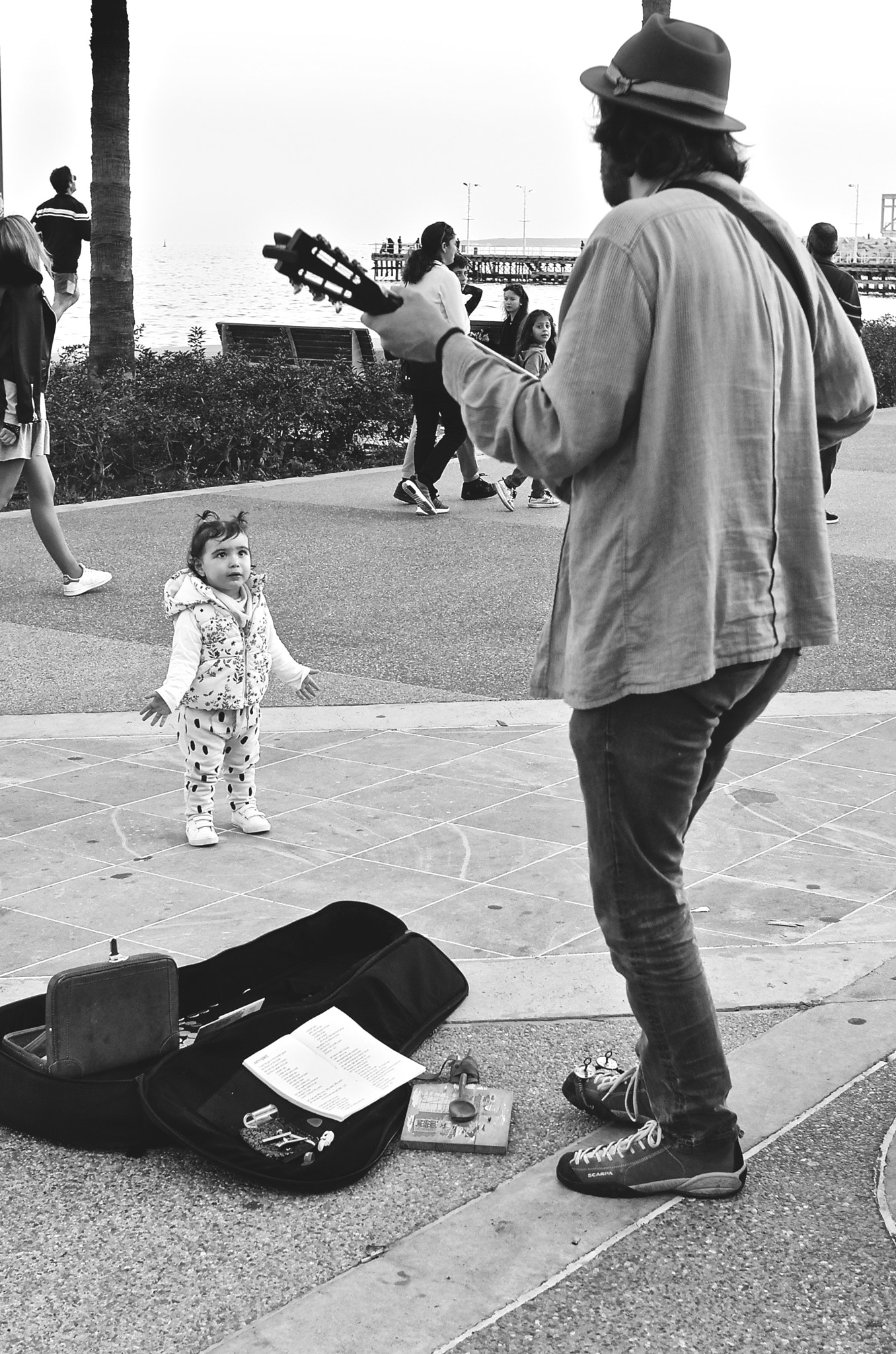 Leica X2 sample photo. Street musician photography