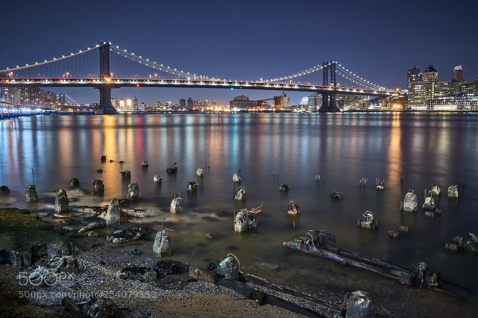 Sony a6000 sample photo. East river by night photography