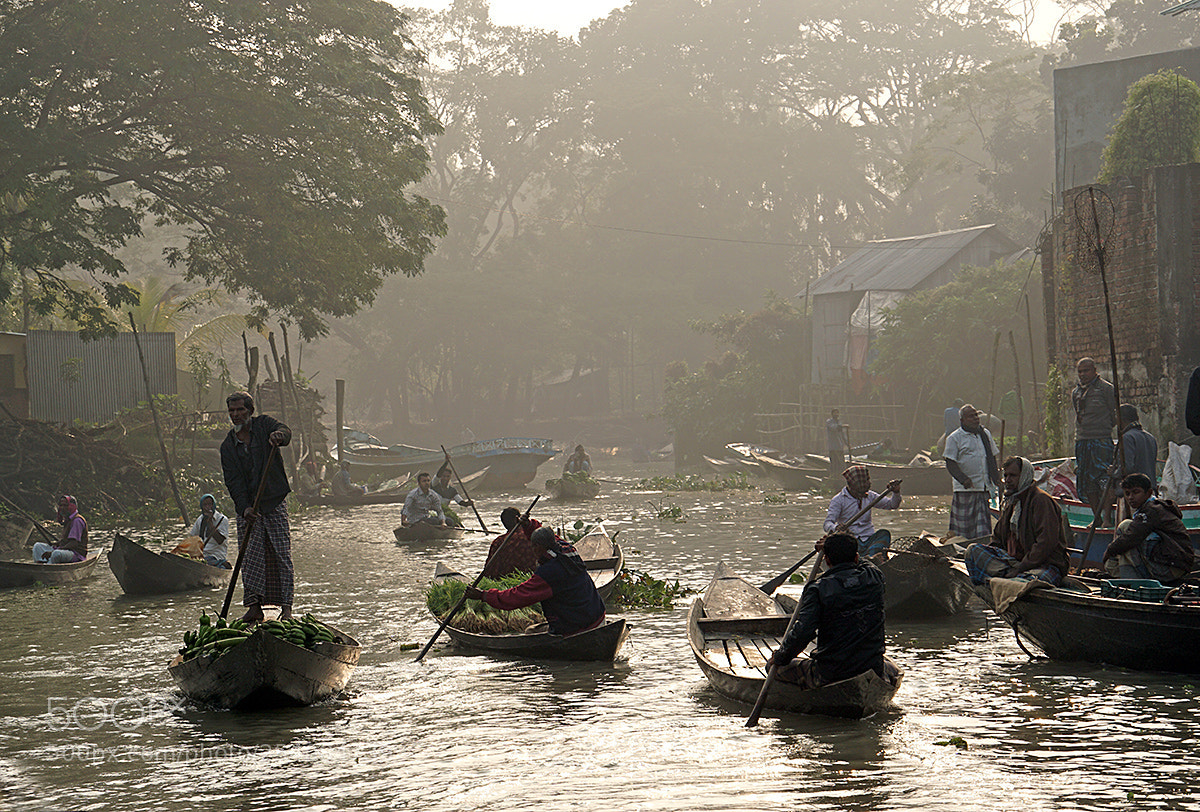 Sony a6000 sample photo. Floating market in bangladesh photography