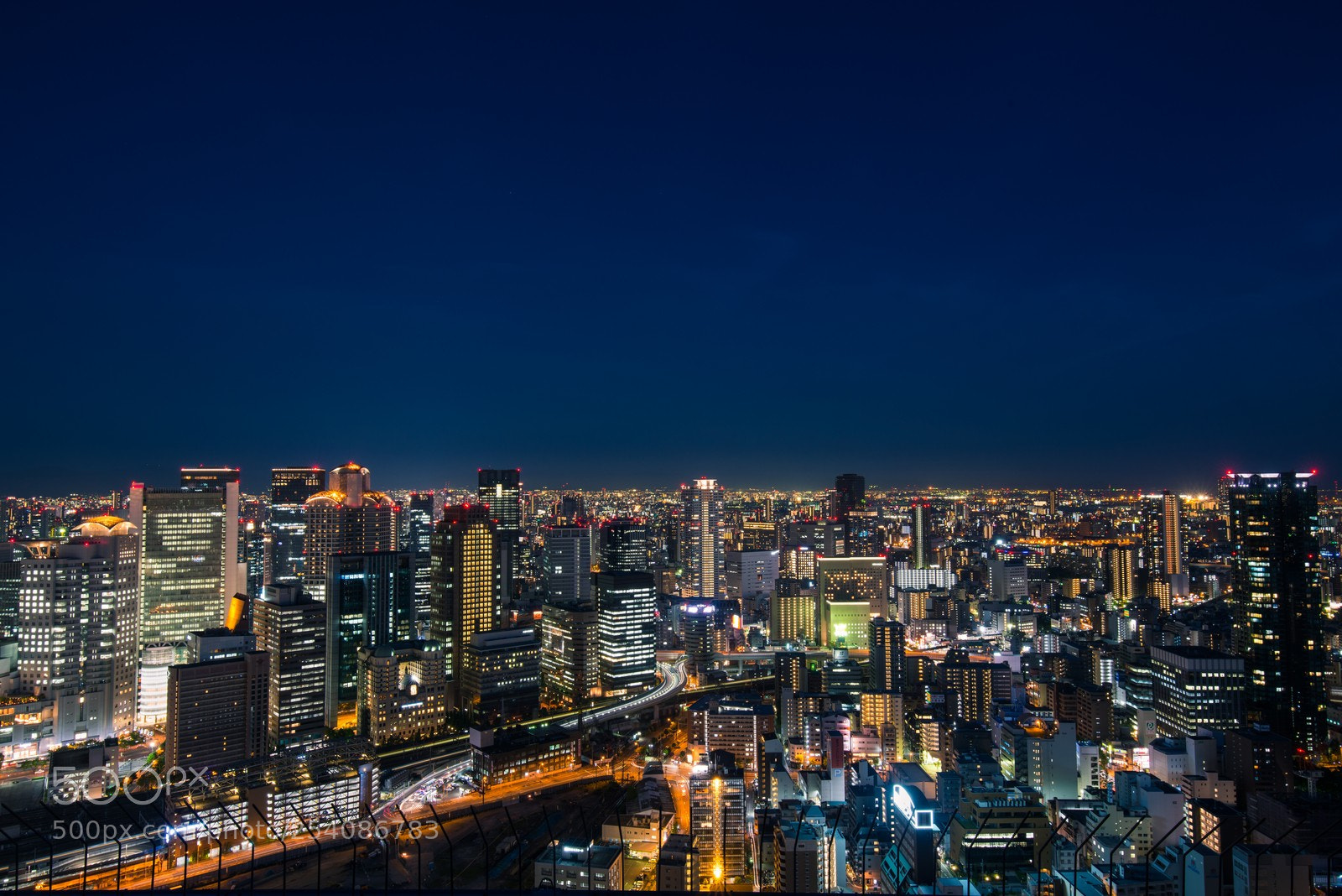 Nikon D800 sample photo. Skyline of osaka city photography