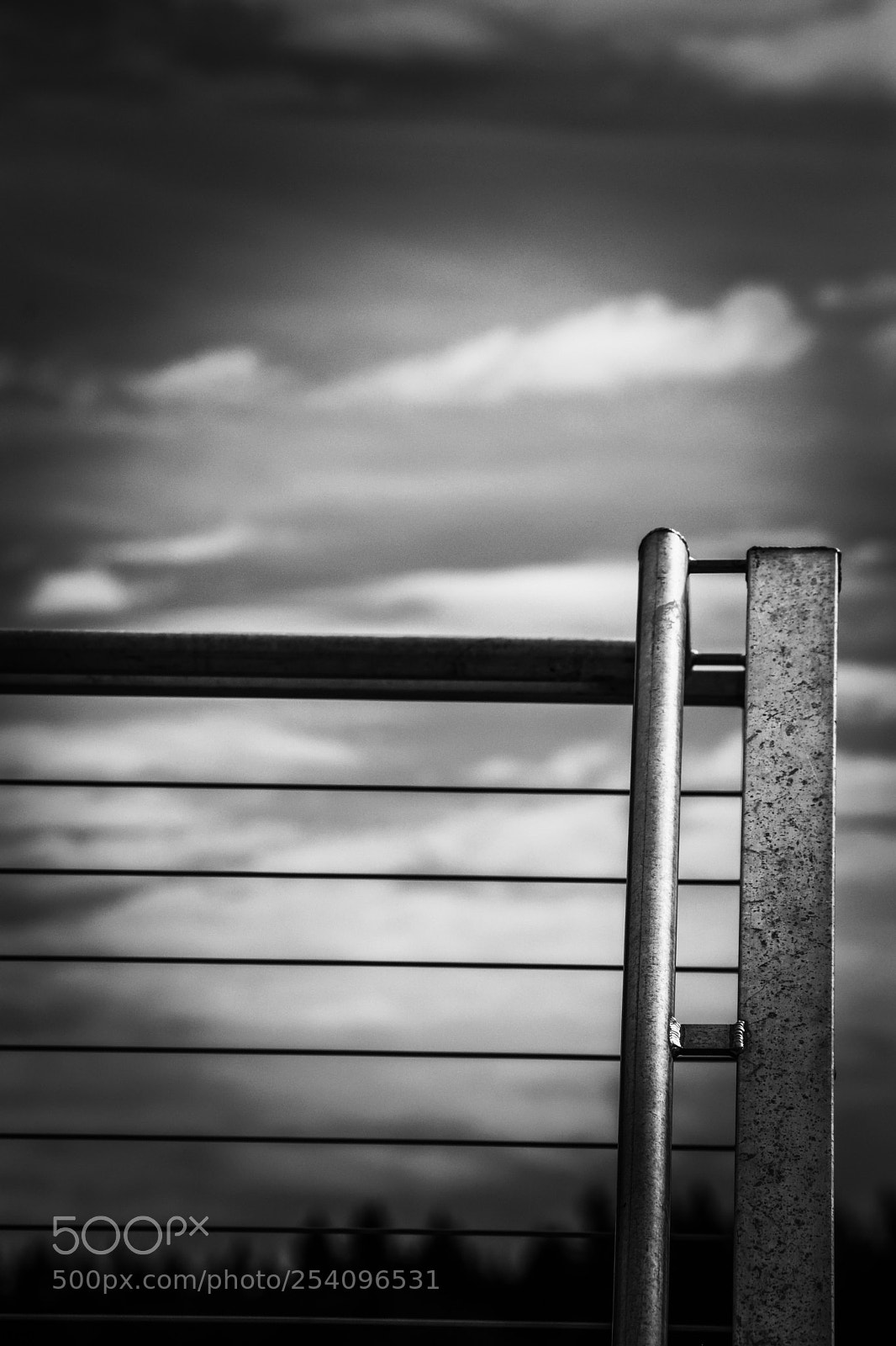 Nikon D3300 sample photo. Railing and sky photography