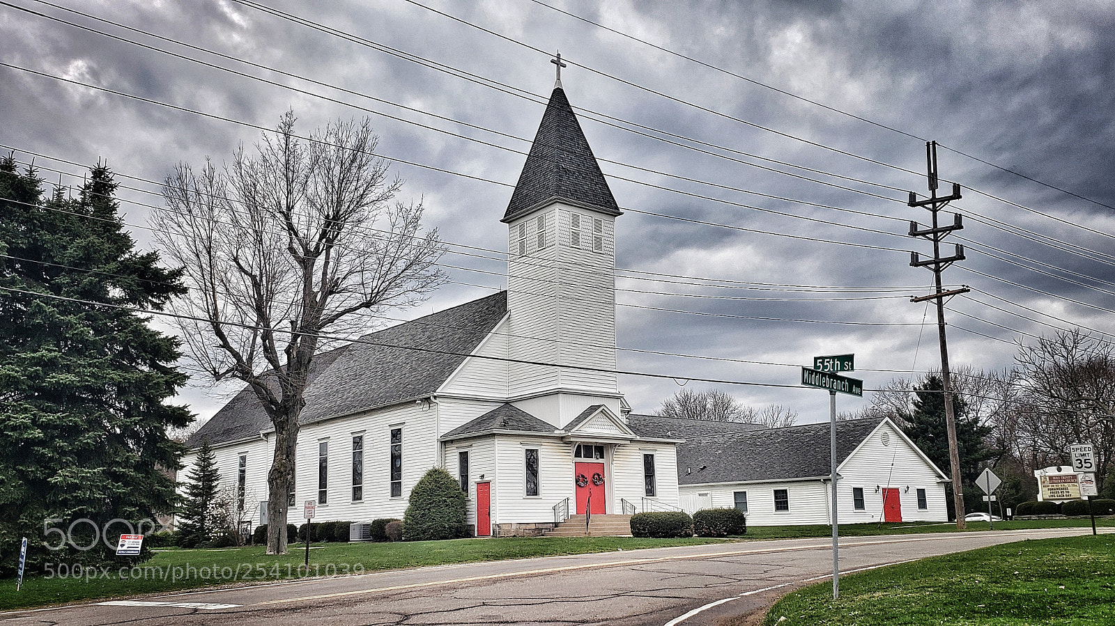 Samsung Galaxy S9+ sample photo. Red door church photography