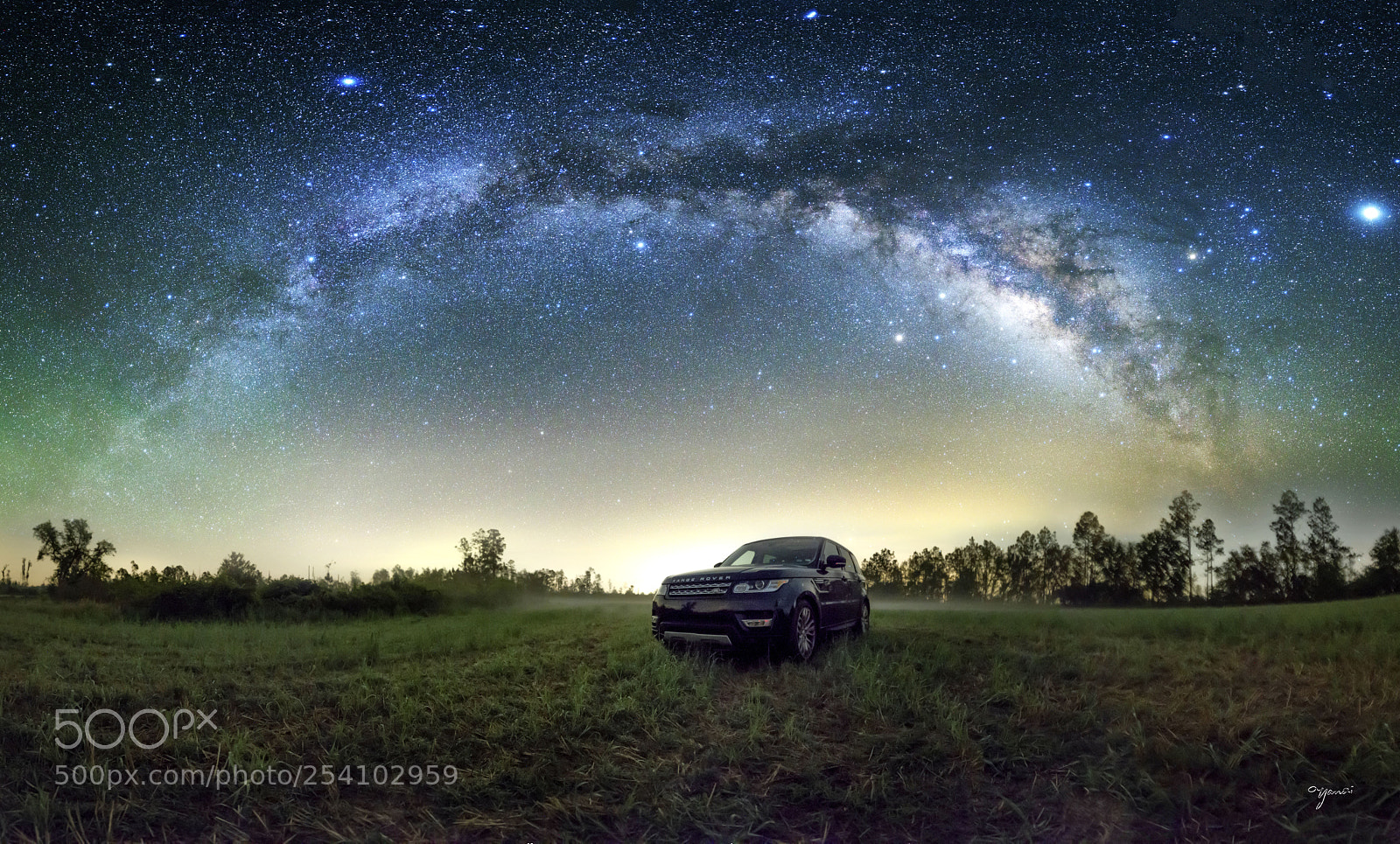 Nikon D800 sample photo. Range rover under milky photography