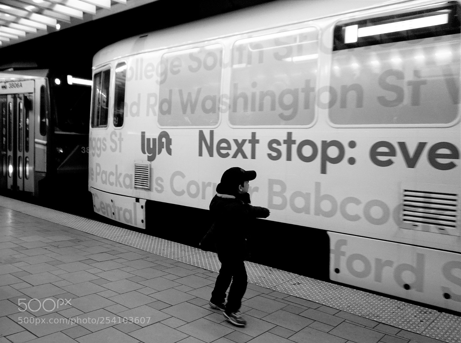 Sony a6500 sample photo. Litttle boy chases train photography