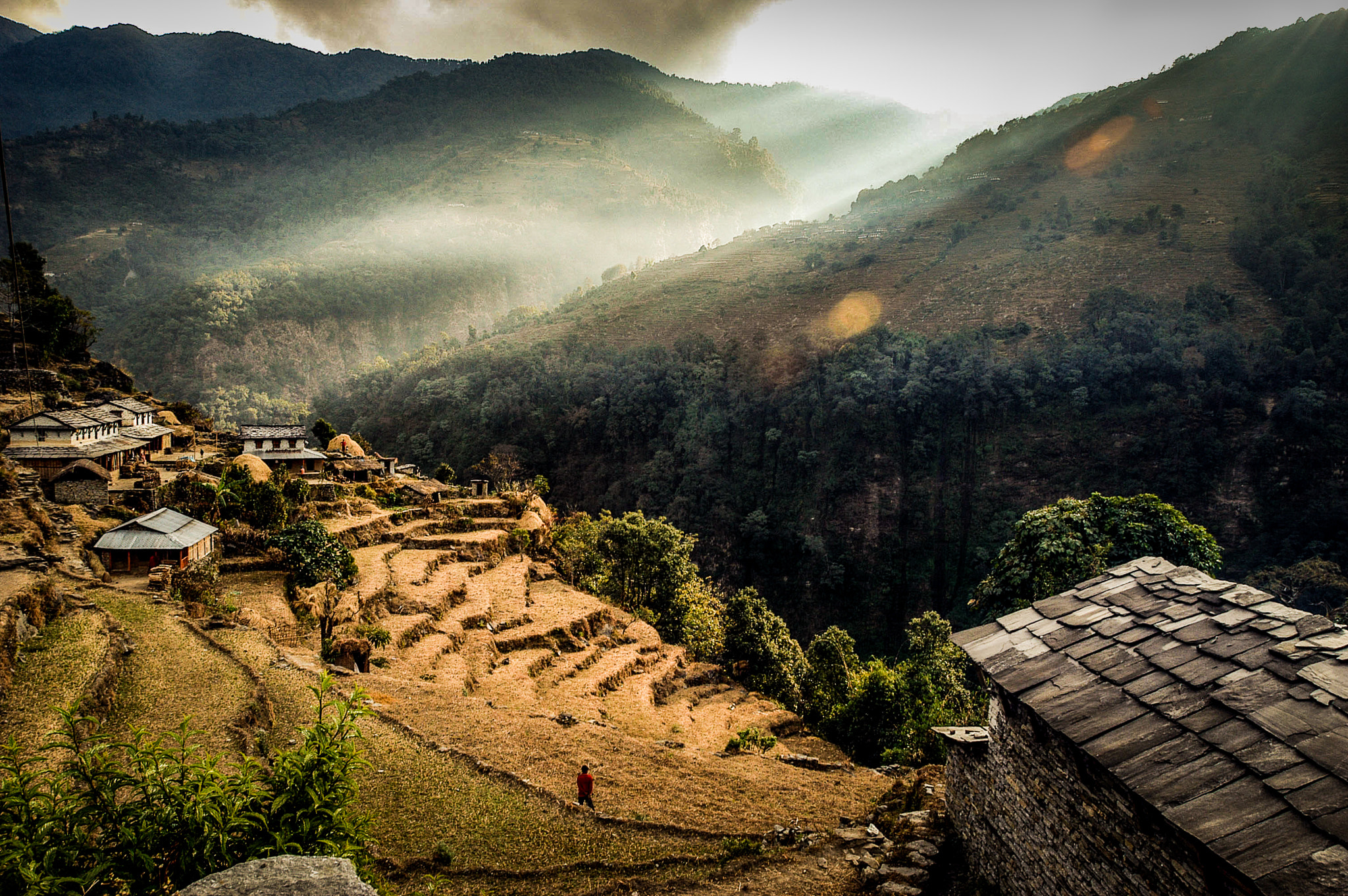 Nikon D100 sample photo. Mountain village, nepal photography