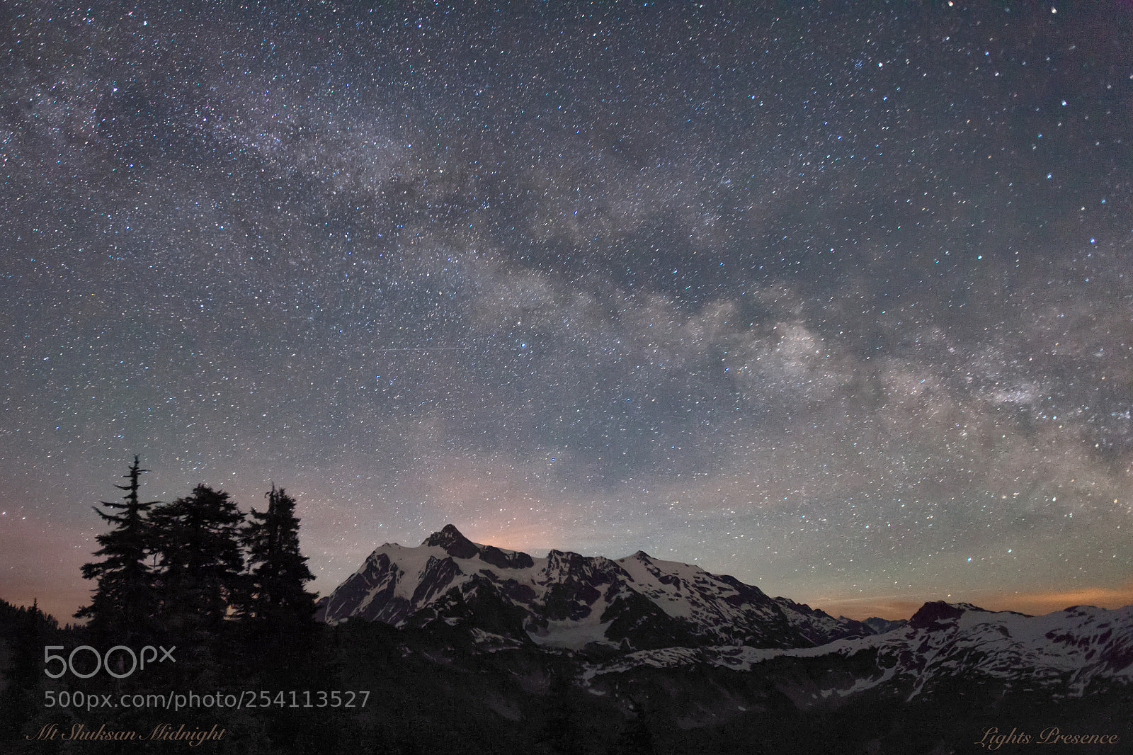 Canon EOS 5D Mark II sample photo. Mt shuksan  midnight photography