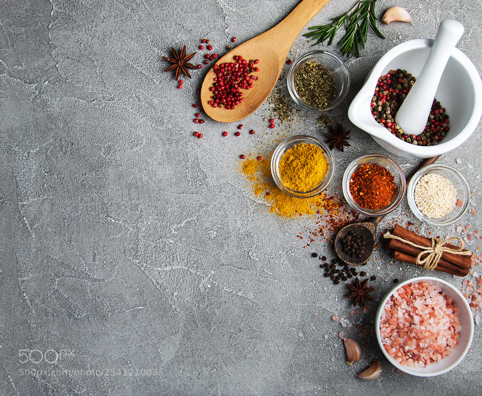 Nikon D90 sample photo. Different kind of spices photography