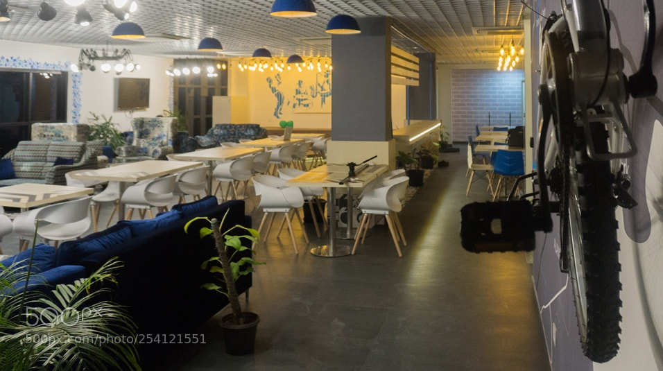 Sony a6000 sample photo. Smartworks chennai - cafeteria photography