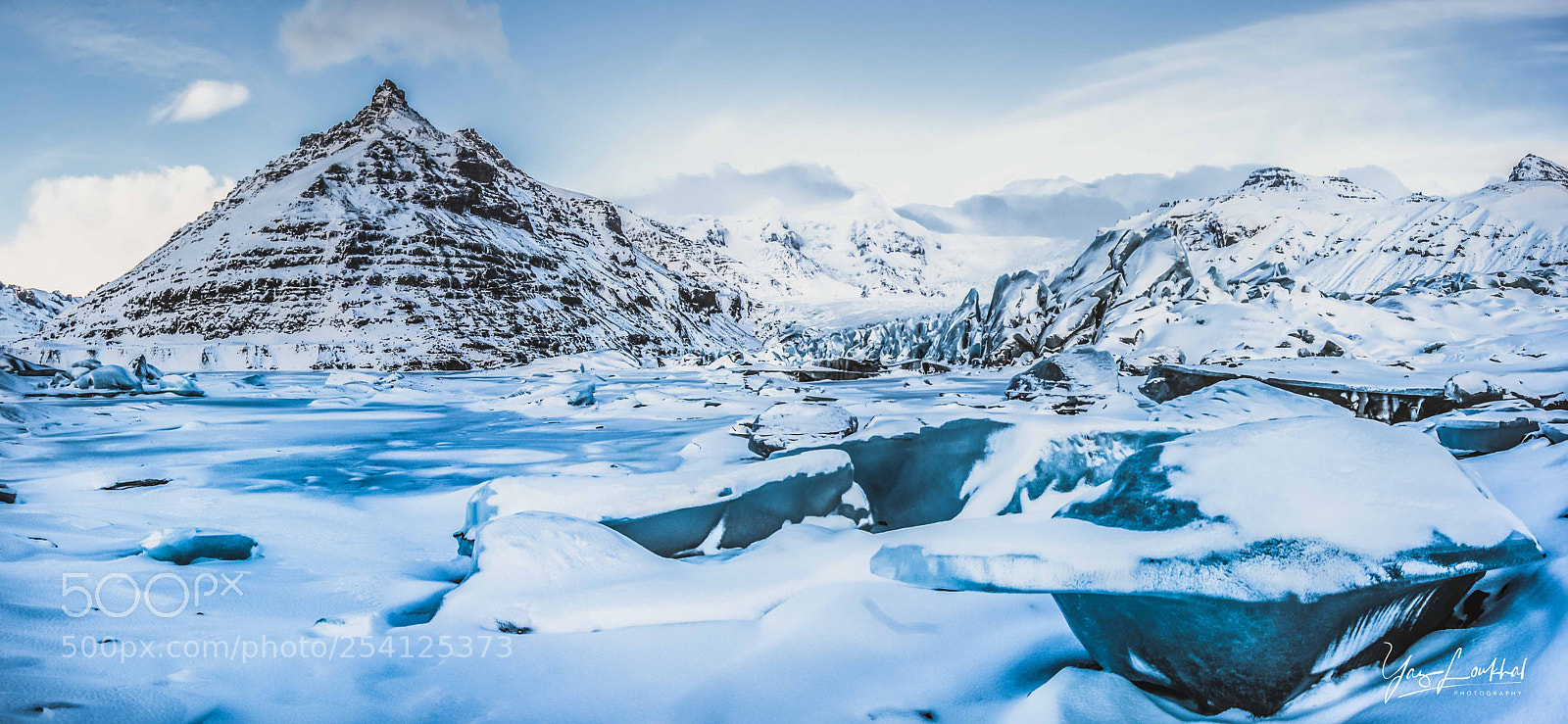 Nikon D810 sample photo. Glacier svínafellsjokull panorarma photography