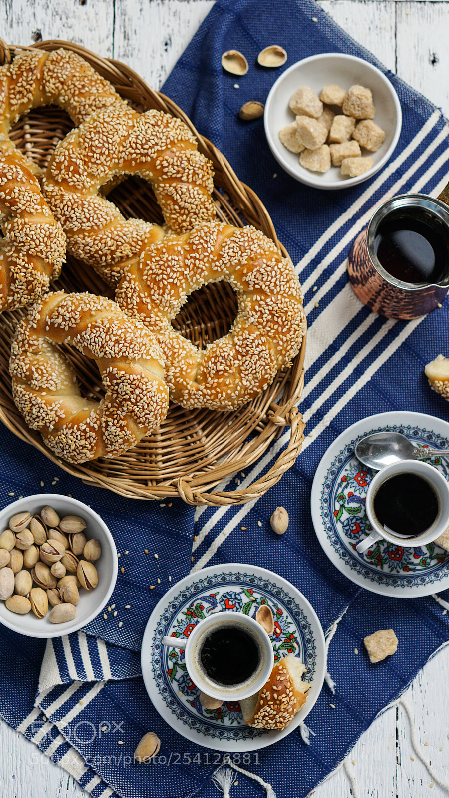 Sony a6000 sample photo. Turkish bagels and coffee photography