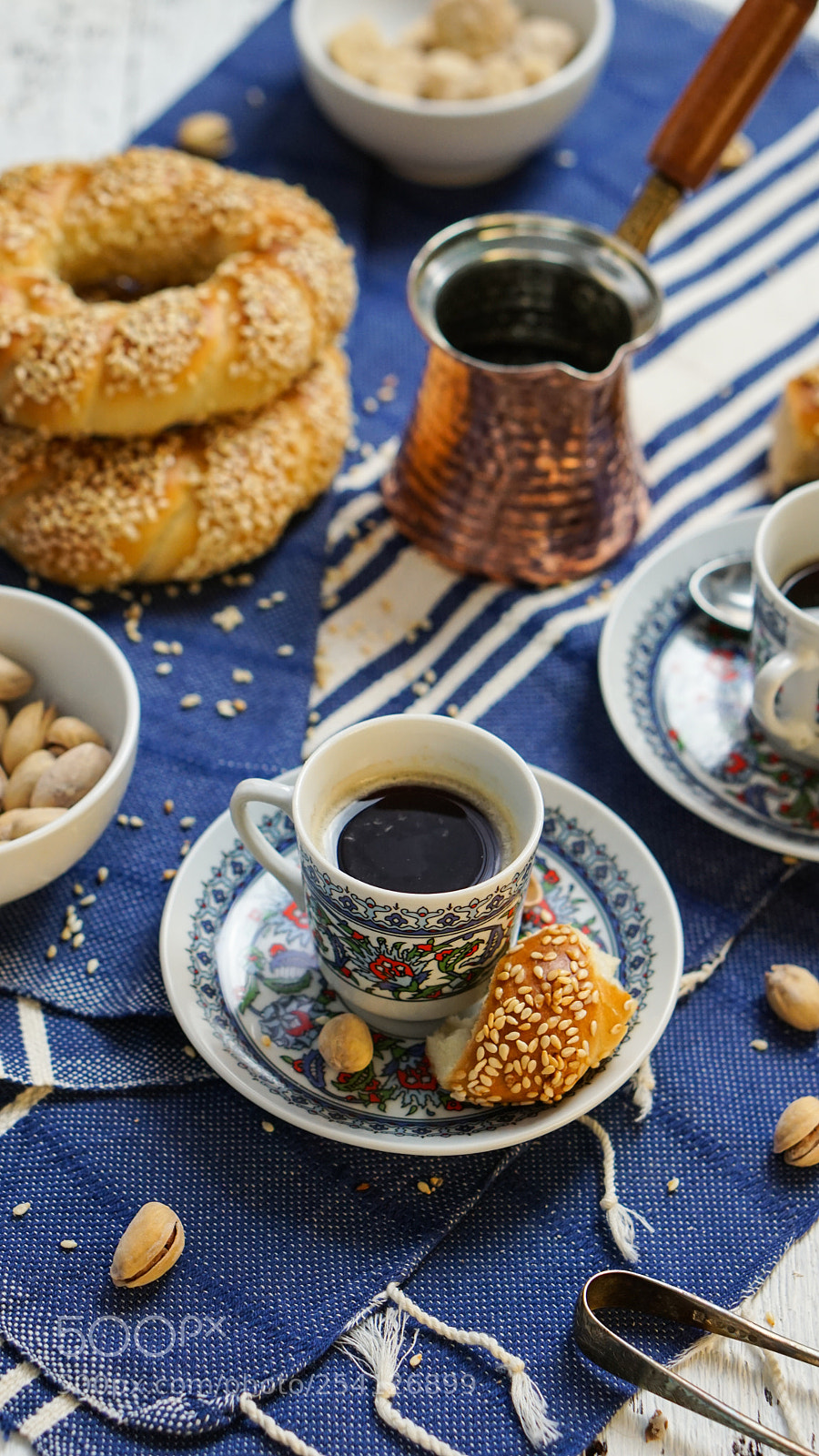 Sony a6000 sample photo. Turkish bagels and coffee photography