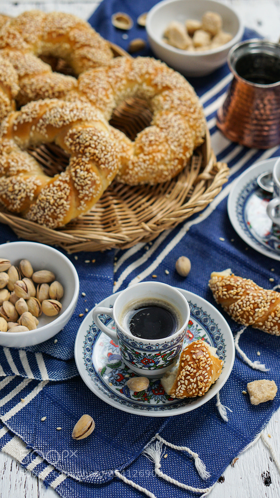 Sony a6000 sample photo. Turkish bagels and coffee photography