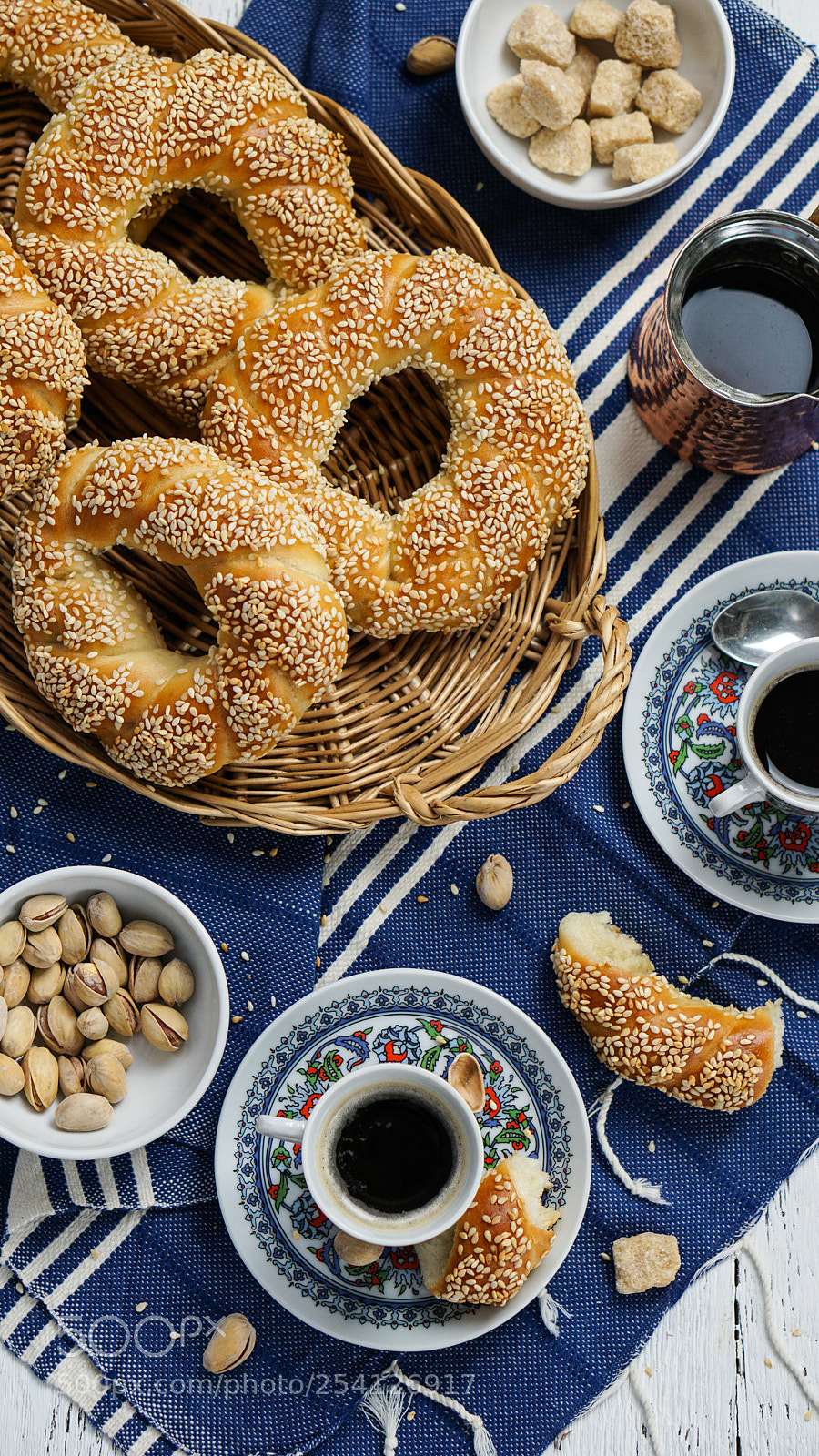 Sony a6000 sample photo. Turkish bagels and coffee photography