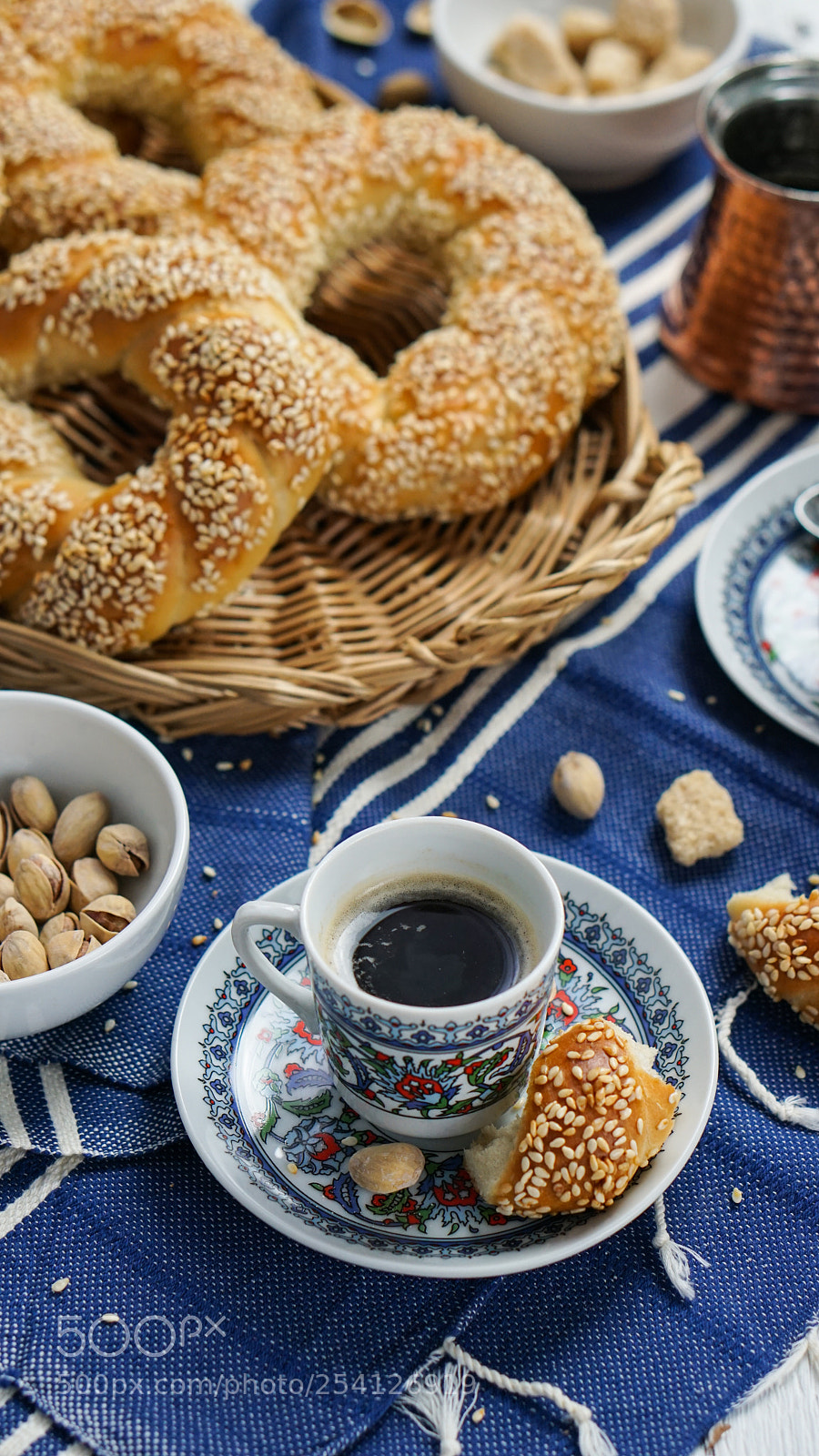 Sony a6000 sample photo. Turkish bagels and coffee photography