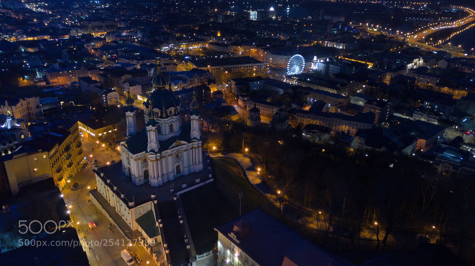 DJI FC220 sample photo. Podil at night photography