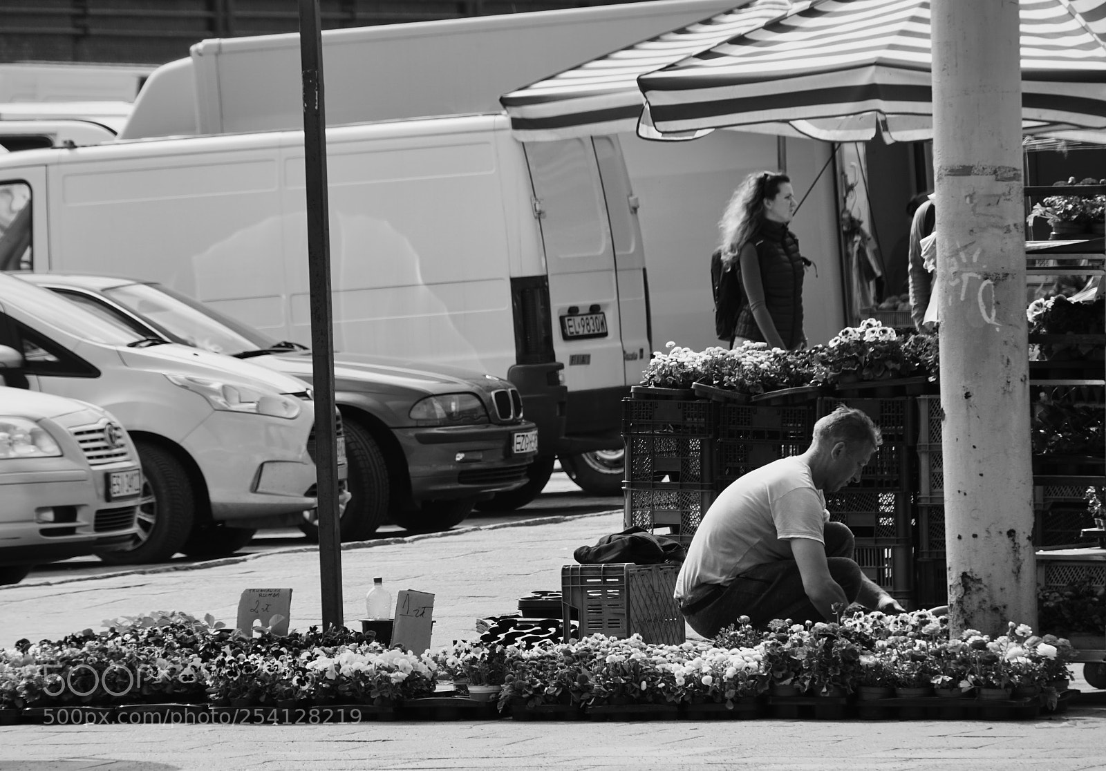 Sony a6000 sample photo. Sprzedawca kwiatów photography
