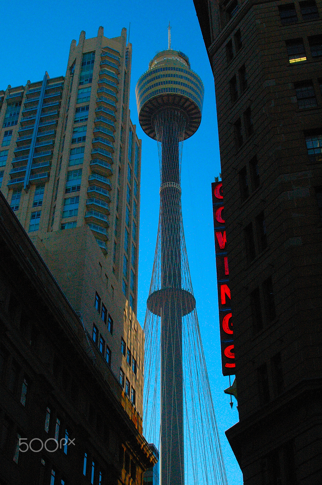 AF Zoom-Nikkor 35-80mm f/4-5.6D N sample photo. City tower photography