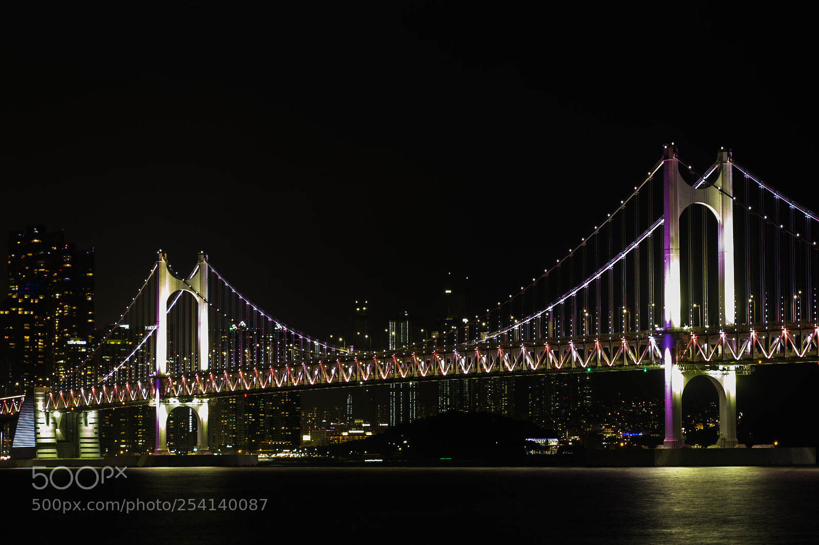 Canon EOS 100D (EOS Rebel SL1 / EOS Kiss X7) sample photo. Gwangan bridge at night photography
