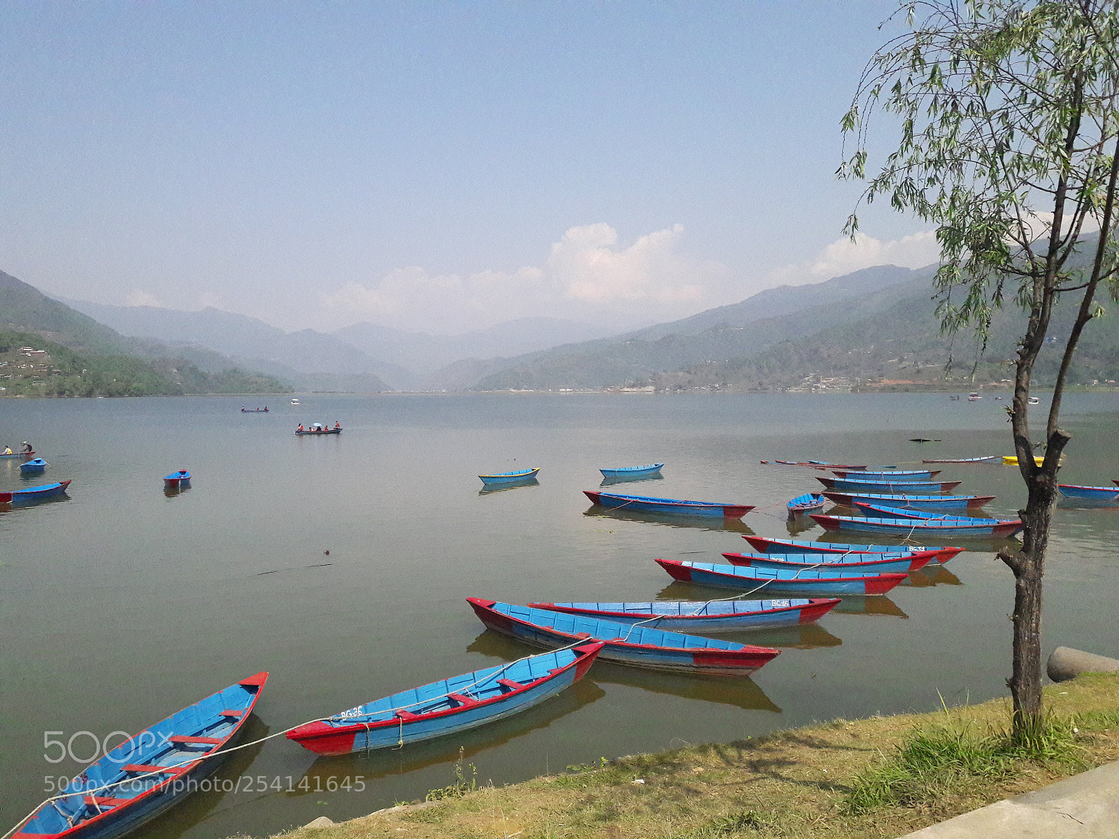 Samsung Galaxy J7 sample photo. Fewa lake boat station photography
