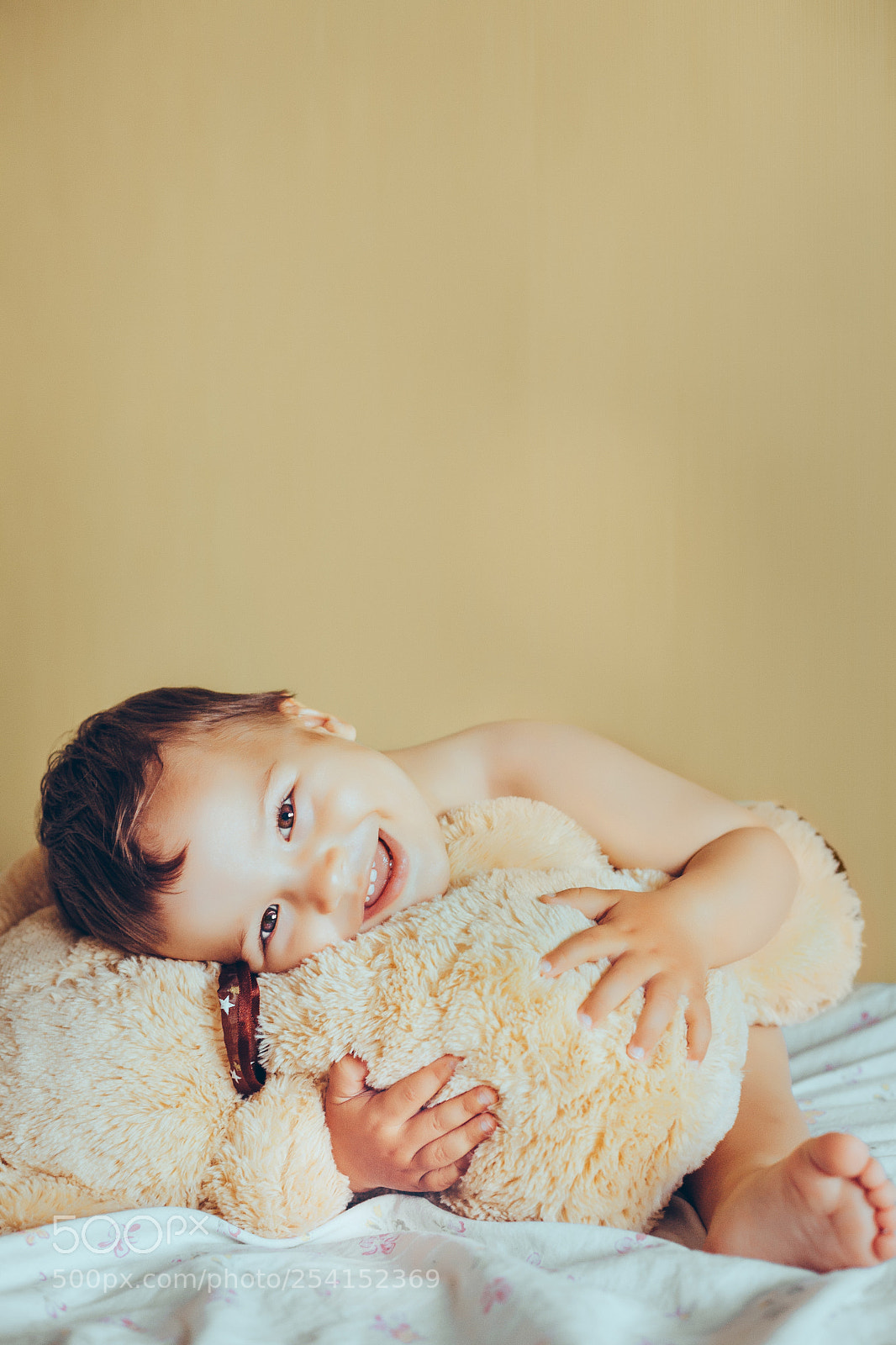 Canon EOS 5D Mark II sample photo. Cute baby with teddy photography