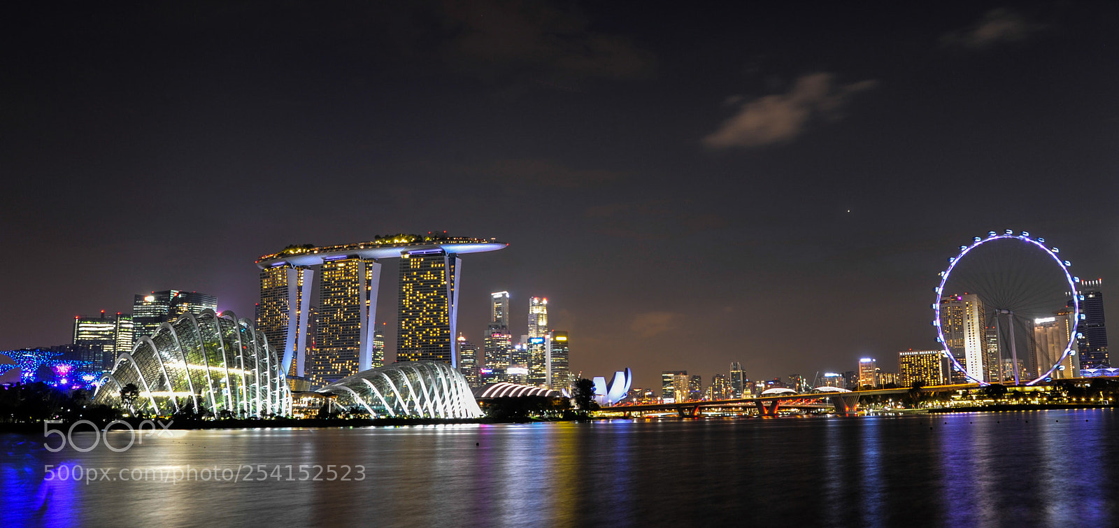 Nikon D700 sample photo. Marina bay post dusk photography