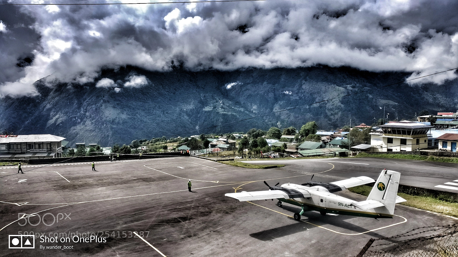 OnePlus A3003 sample photo. Lukla airport entry to photography