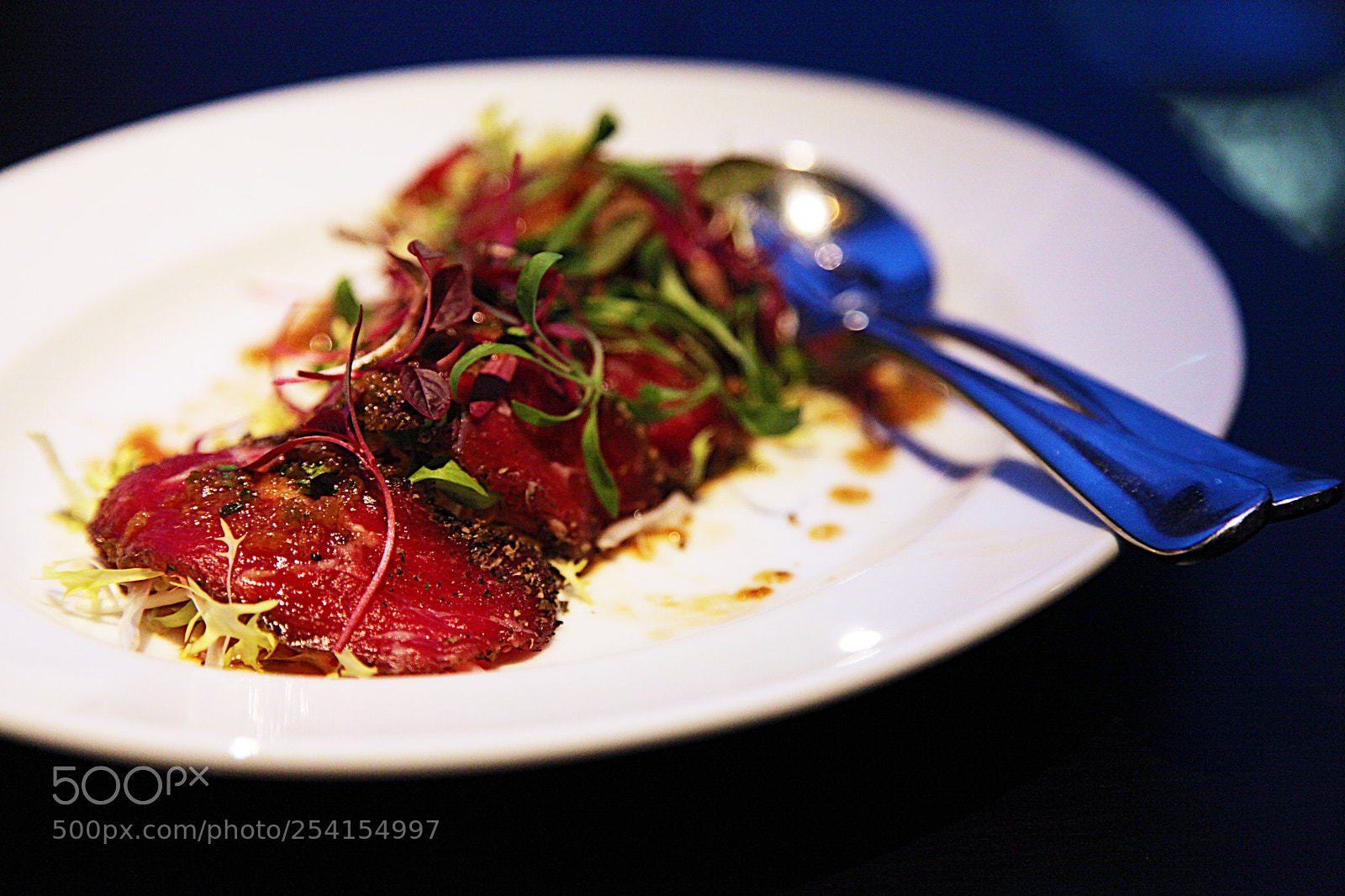 Canon EOS 5D Mark II sample photo. Beef carpaccio photography