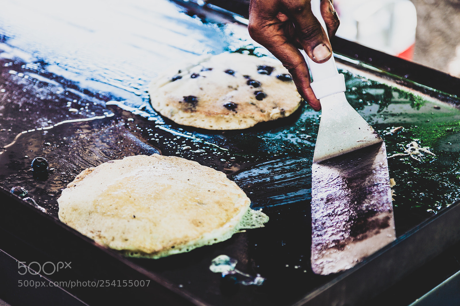 Canon EOS 5D Mark II sample photo. Blueberry pancakes photography