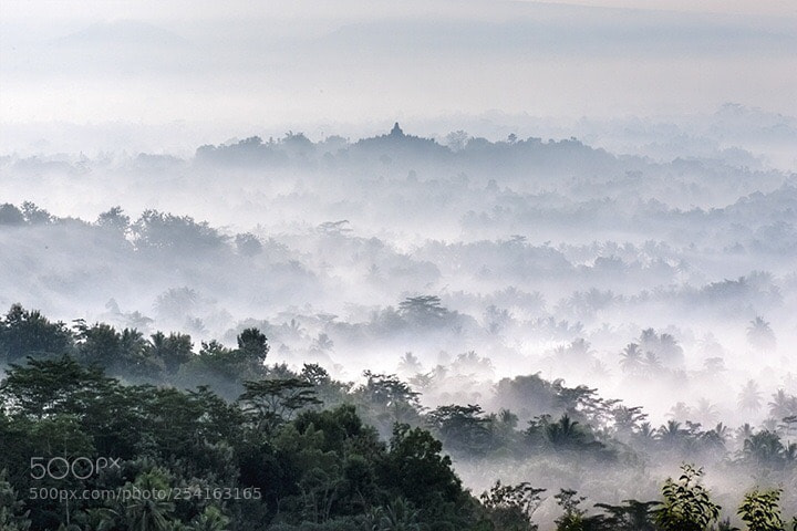 Nikon D300S sample photo. Borobudur temple form afar photography
