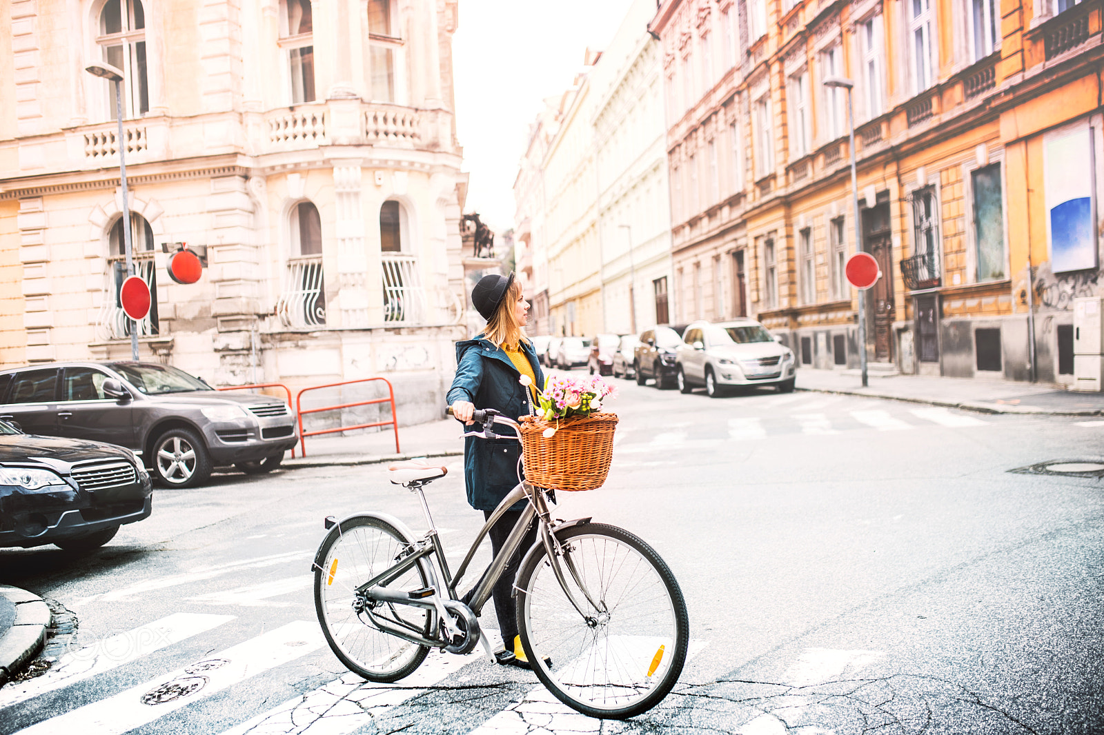 Nikon D5 sample photo. Young woman with bicycle photography
