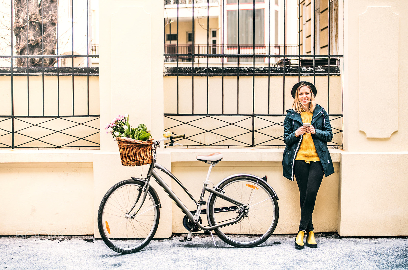 Nikon D5 sample photo. Young woman with bicycle photography