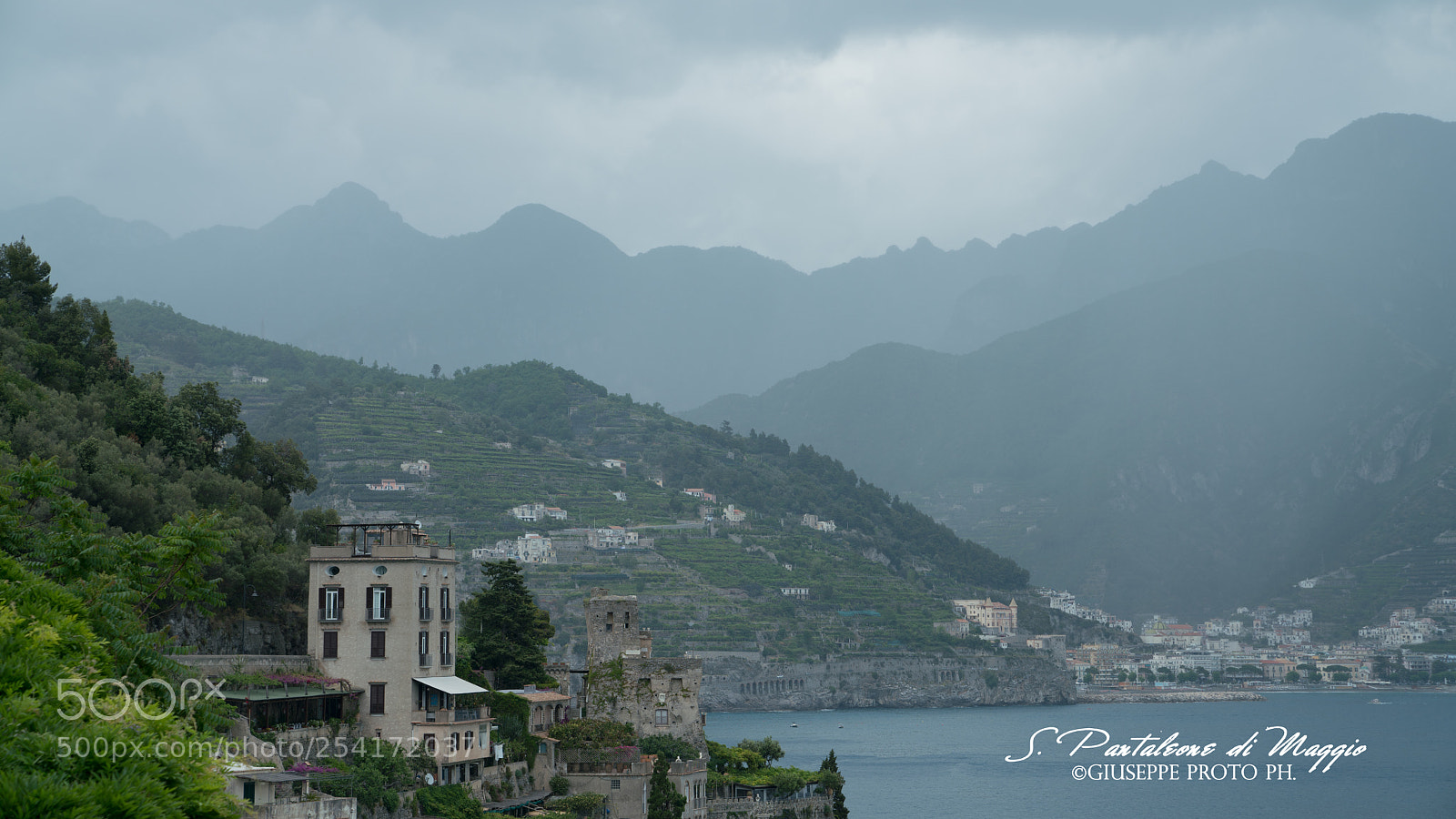 Sony a7R II sample photo. Amalfi coast - rain photography