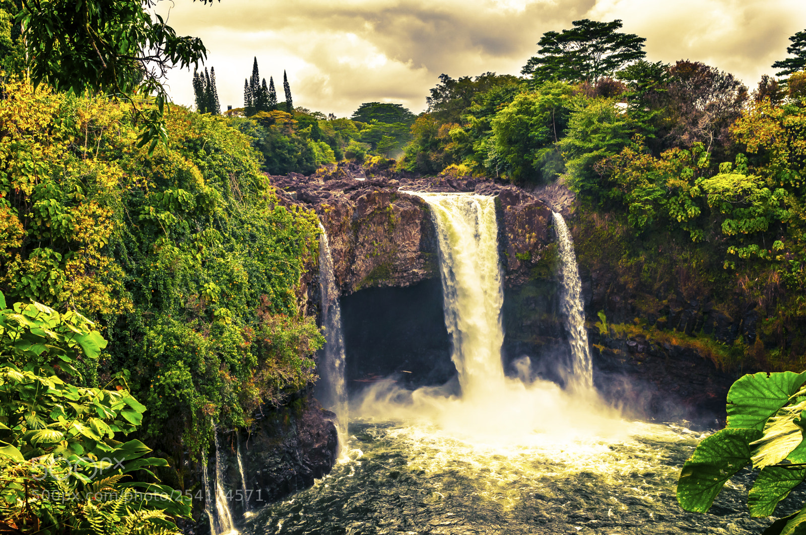 Nikon D300 sample photo. Hilo's rainbow falls photography