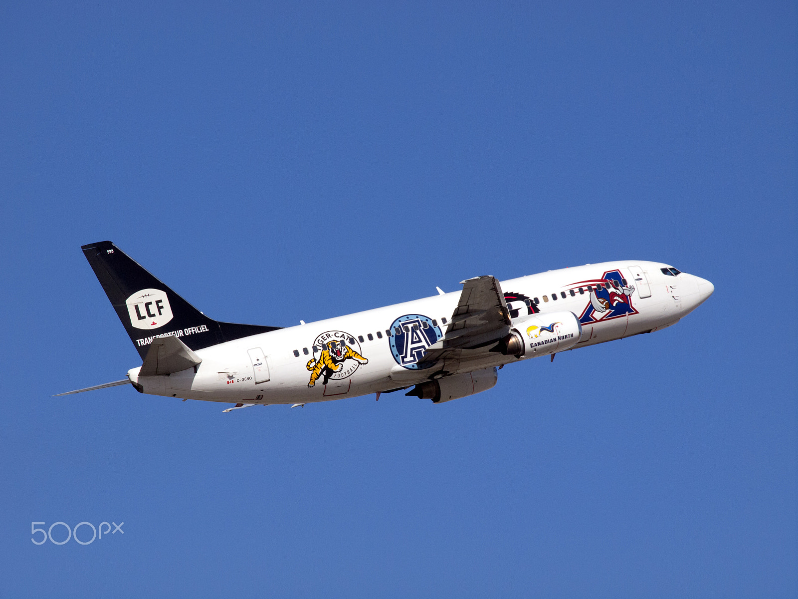 Olympus E-5 sample photo. Canadian north cfl logo jet photography