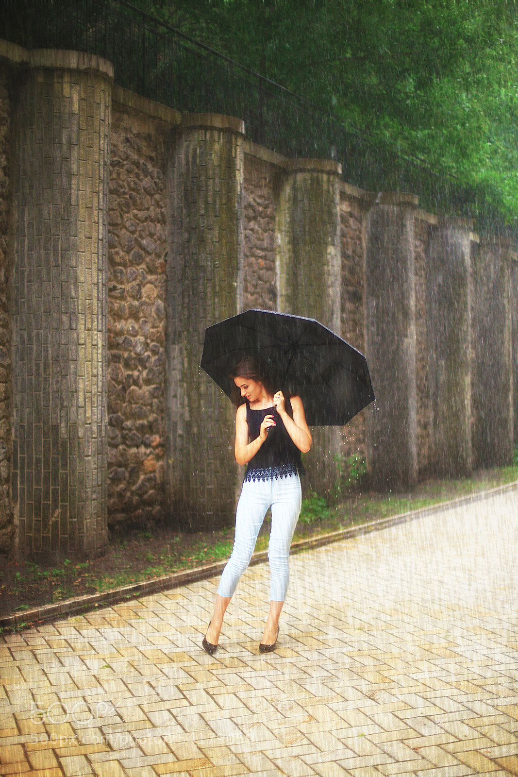 Canon EOS 6D sample photo. She likes rains photography