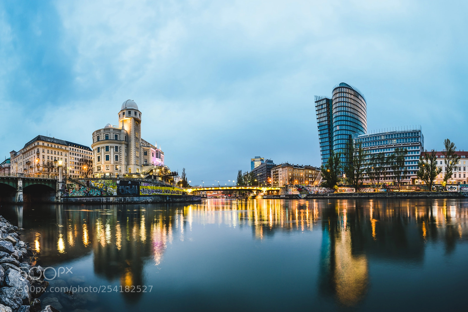 Sony a7 III sample photo. Vienna blue hour photography