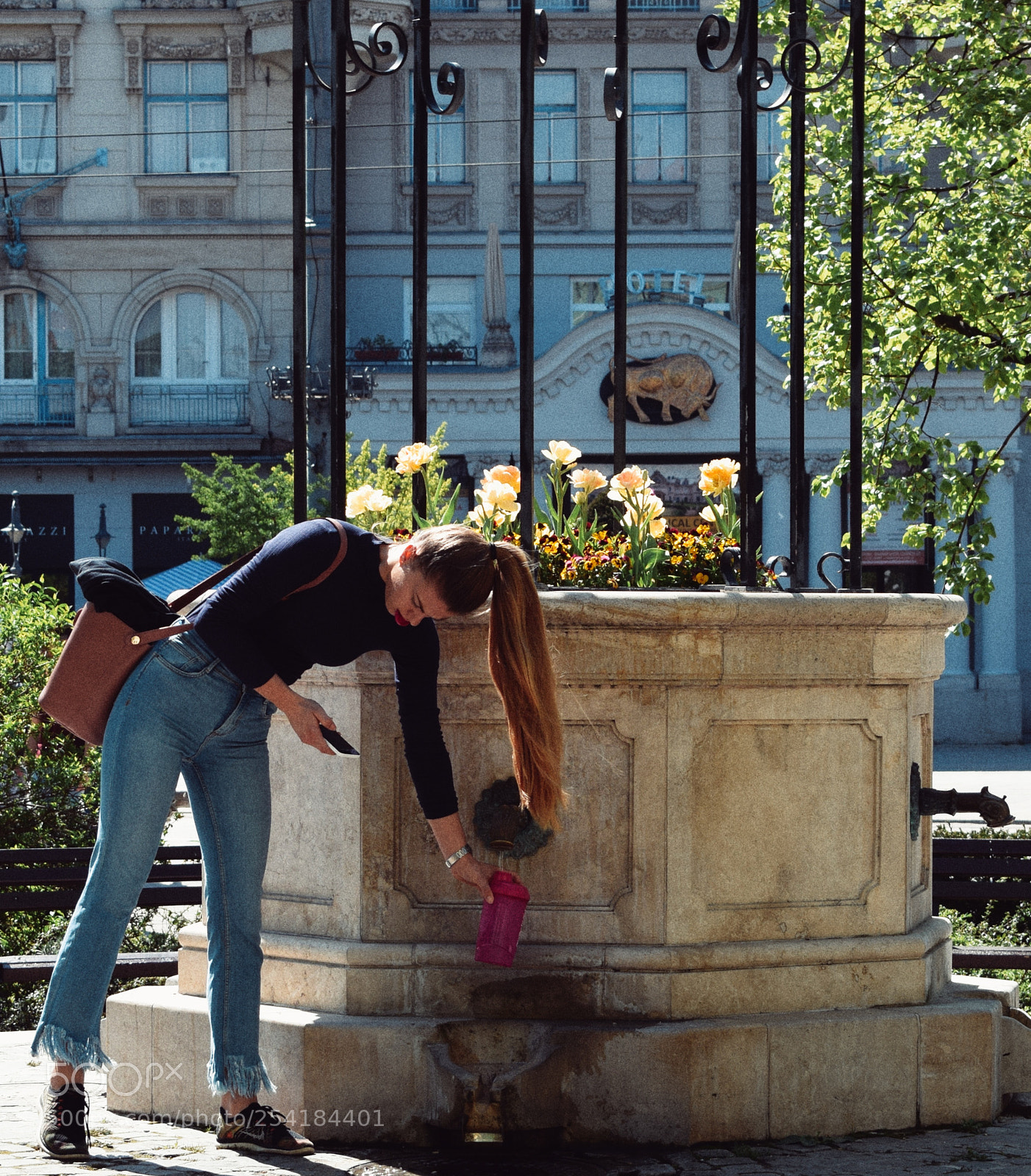 Nikon D3300 sample photo. Girl at the fountain photography