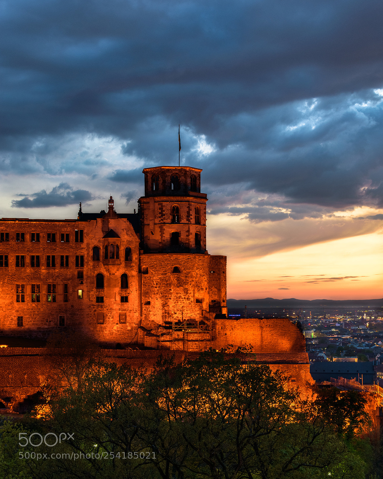 Nikon D5500 sample photo. Sunset castle photography