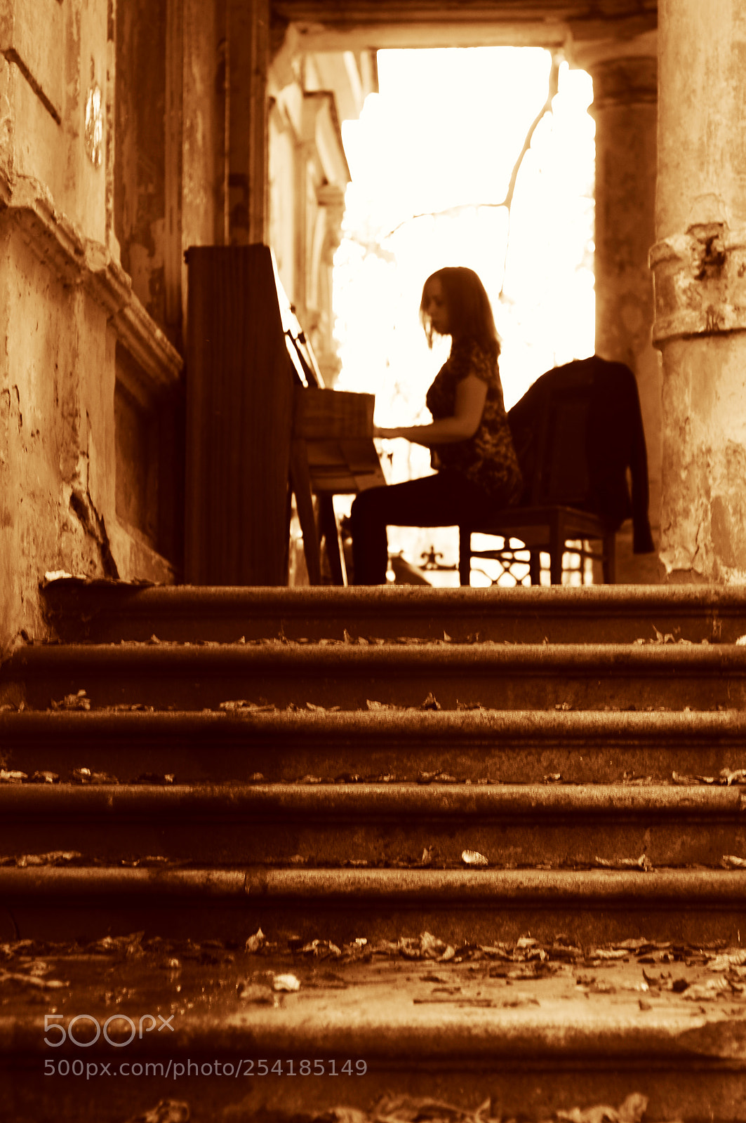 Nikon D5000 sample photo. Autumn piano photography