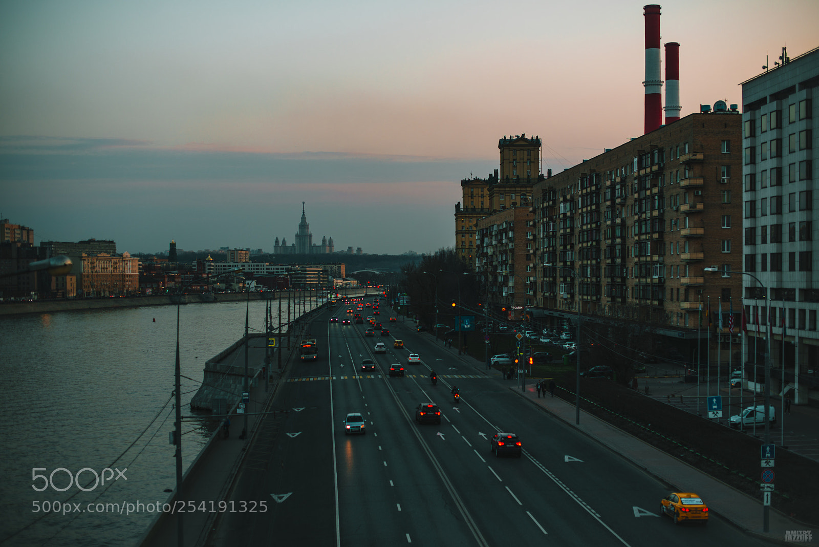 Nikon D610 sample photo. Evening river moscow photography
