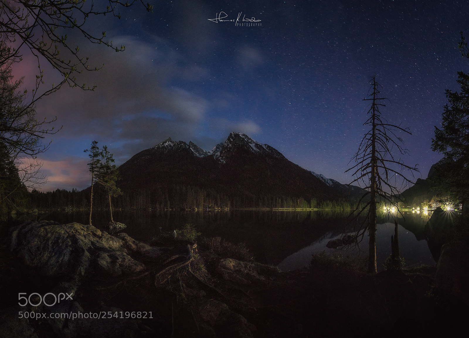 Canon EOS 5DS R sample photo. Nightshot from lake hintersee photography