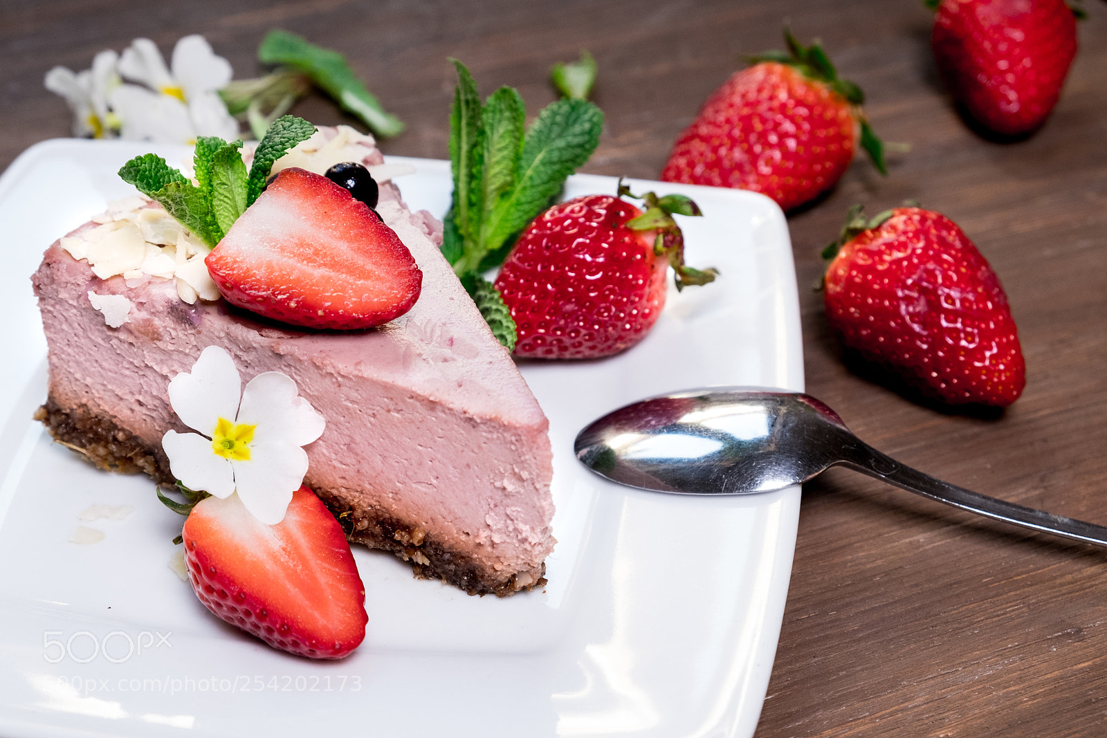 Fujifilm X-T2 sample photo. Strawberry cheesecake on black photography
