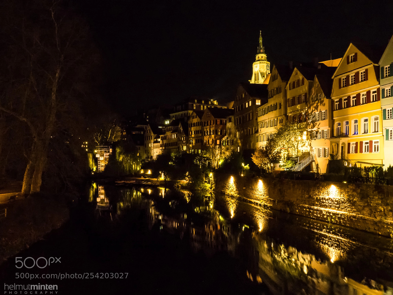 Olympus OM-D E-M1 Mark II sample photo. Tübingen at night photography