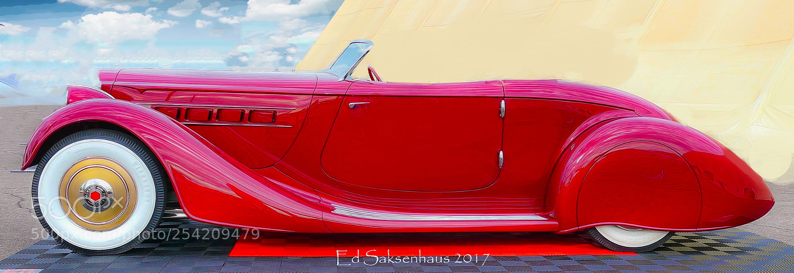 Panasonic Lumix DMC-FZ1000 sample photo. Vintage red convertible photography