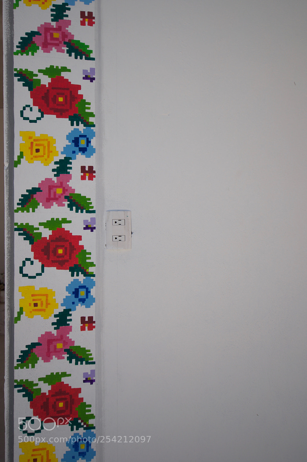 Nikon D5000 sample photo. Flowers in border photography