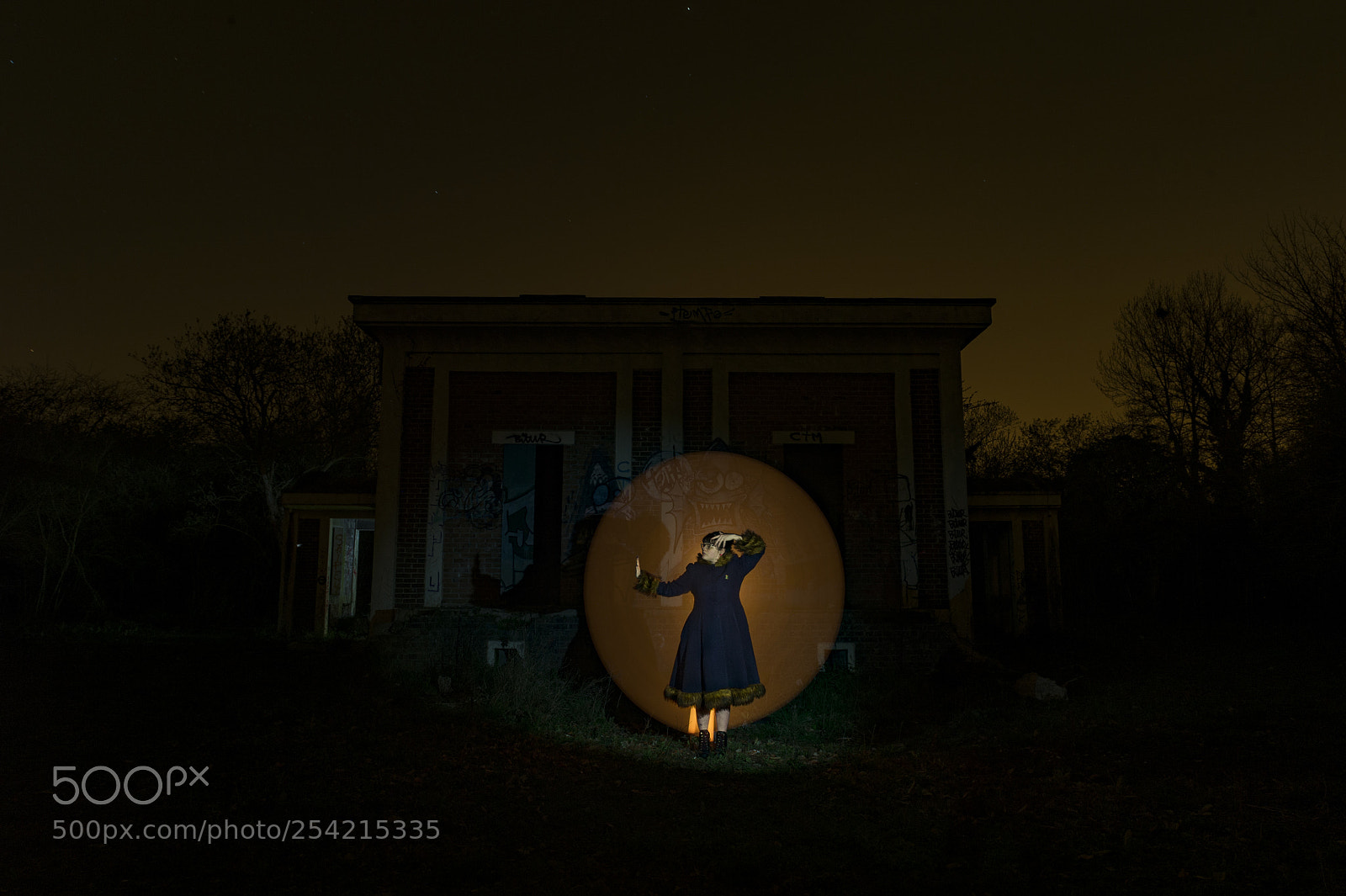 Nikon D4 sample photo. Light painting in urbex photography