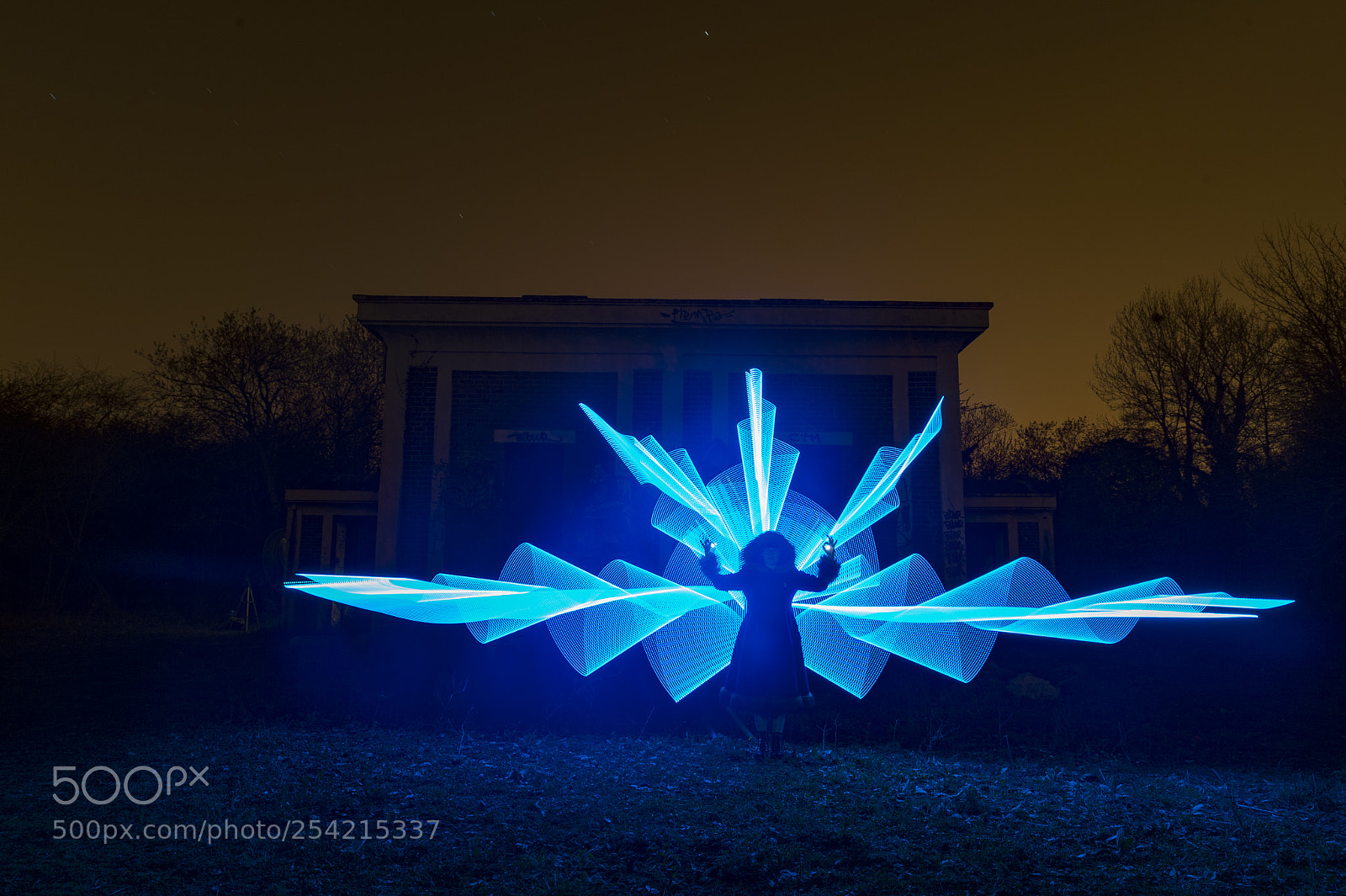 Nikon D4 sample photo. Light painting in urbex photography