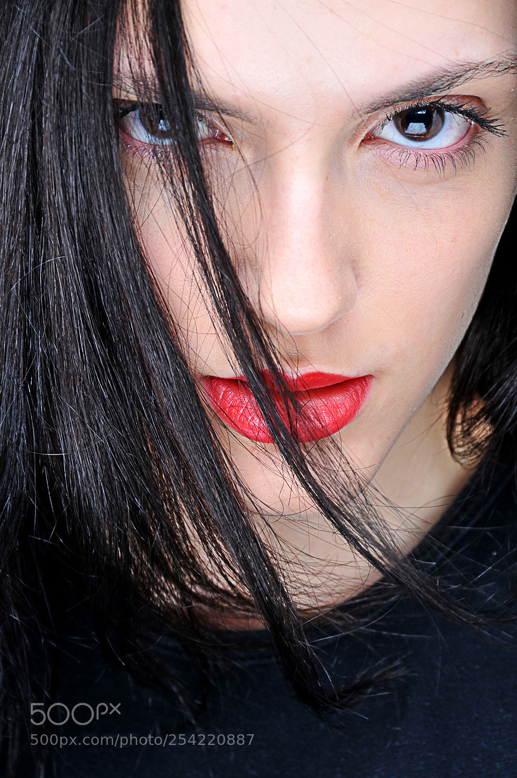 Nikon D300 sample photo. Eyes and lips photography
